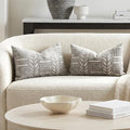 BlissBlush Decorative Lumbar Pillow Covers 12x20 Set of 2, Light Gray Soft by BlissBlush
