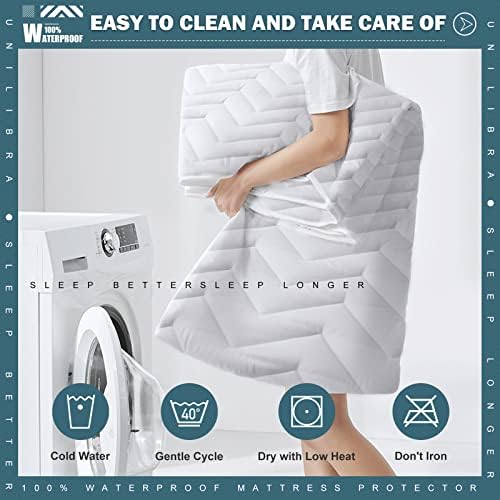 Full Size Waterproof Mattress Protector Quilted, Breathable Ultra-Soft Filling - Image 6