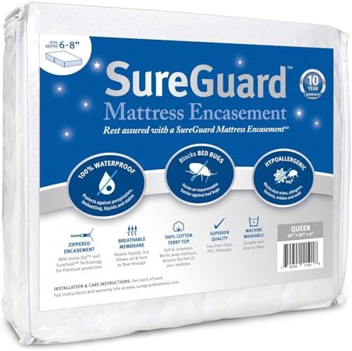 Queen SureGuard Mattress Encasement by SureGuardMattressProtectors
