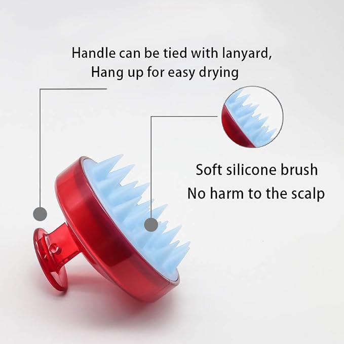 INVODA 2PCS Scalp Massager Shampoo Brush Soft Silicone Bristles - Image 5