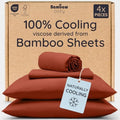 Bambaw 100% Viscose Derived from Bamboo Sheets King Size Set – 4pcs Super Soft by Bambaw