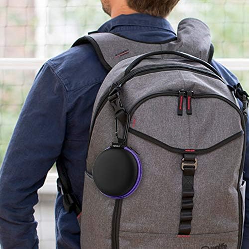 SUNGUY [2-Pack Earbuds Cases, Small Round Pocket Earbud Travel Carrying Case - Image 4