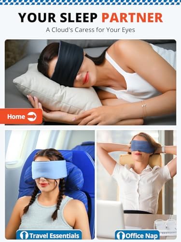 SARISUN Eye Mask for Side Sleepers, Wrap-Around Light Blocking Sleep Mask - Image 4