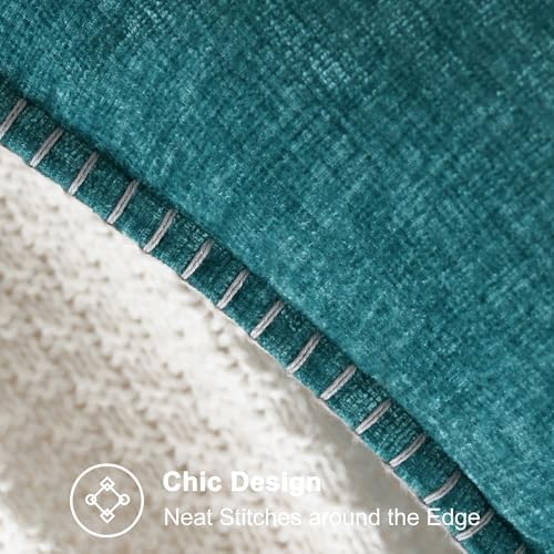 CaliTime Decorative Couch Throw Pillow Covers 26 X 26 Inches Teal - Image 3
