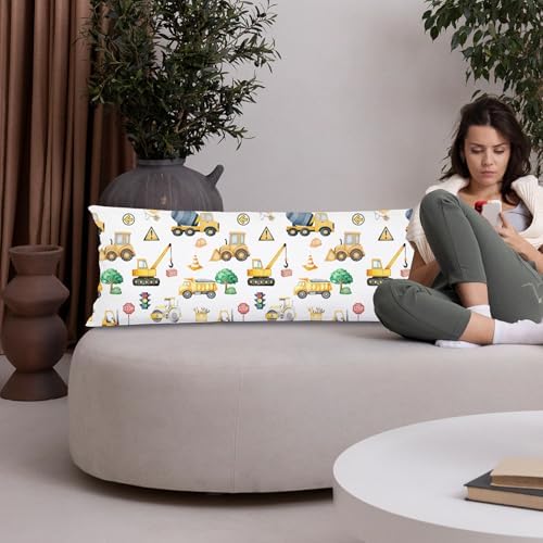 Construction 20x54 Body Pillow Cover, Construction Room Decor - Image 4