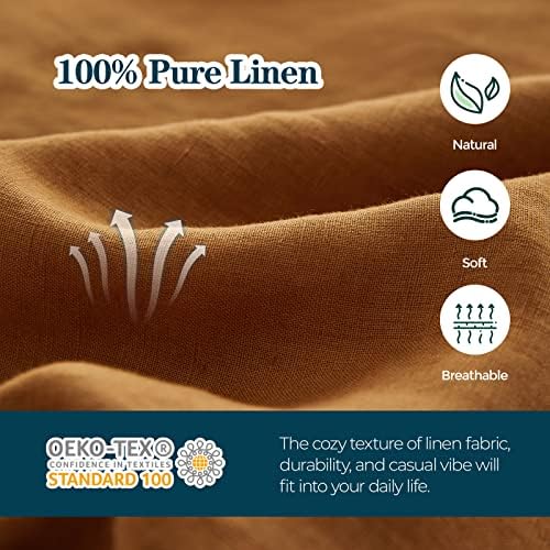 Simple&Opulence Body Pillow Cover 20" x 54", 100% Pure Linen, Ultra Soft and - Image 3