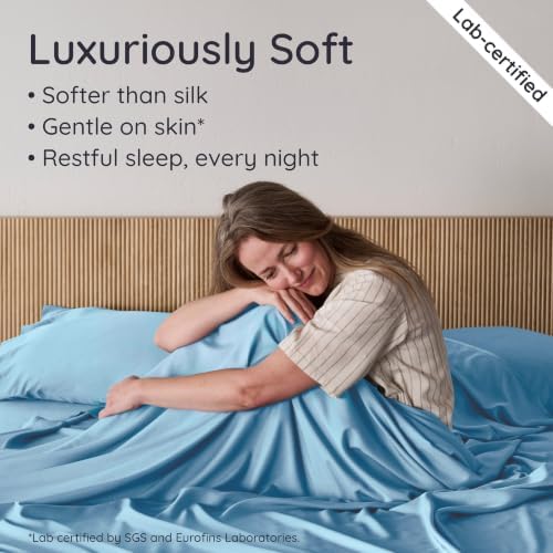 Bambaw Queen Sheet Set – 4pcs 100% Viscose Derived from Bamboo Sheets Queen - Image 5