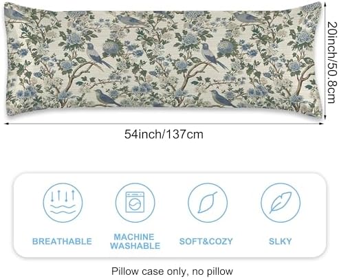 Body Pillow Cover with Zipper, 20x54 Inch - Image 2