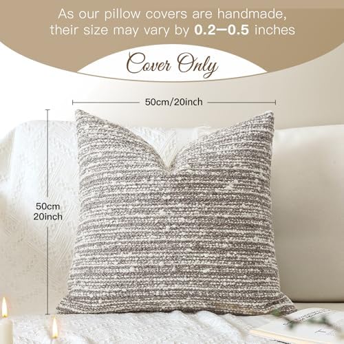 Artscope Throw Pillow Cover 20x20 Super Thick Body Pillow Cover Decorative - Image 5