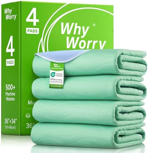 WhyWorry Washable Bed Pads for Adult Incontinence by WHYWORRY
