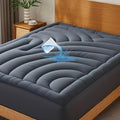 Waterproof Mattress Pad King, Quilted Fitted King Mattress Protector by QUIETSEA