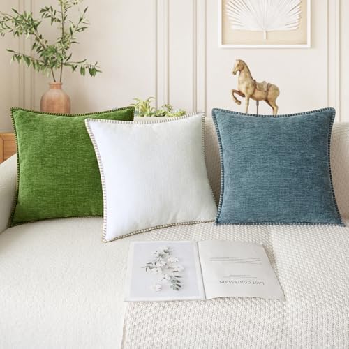 CaliTime Decorative Couch Throw Pillow Covers 26 X 26 Inches True White - Image 5