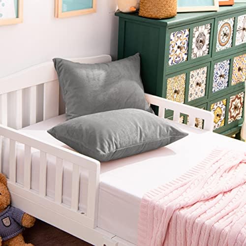 NTBAY Toddler Velvet Pillowcases, Smoke Grey - Image 4