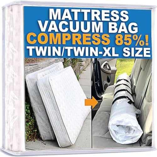 Mattress Vacuum Bag for Moving, Vacuum Seal Mattress Bag for Memory Foam or by Homie