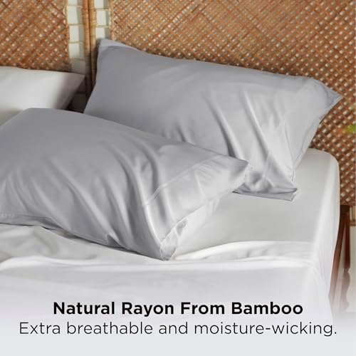Bedsure Pillow Cases Standard Size Set of 2, 100% Rayon Derived from Bamboo - Image 2