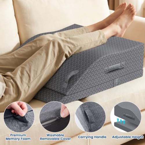 Elevation Pillows for Leg After Surgery, Adjustable Wedge Pillow - Image 3