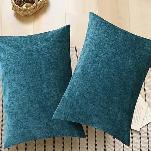 CaliTime Decorative Standard Throw Pillow Covers 26 X 20 Inches Ocean Blue - Image 6