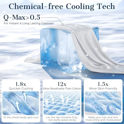 Cooling Pillow Cases 2 Pack Queen Size Cooling Pillowcases - Image 2