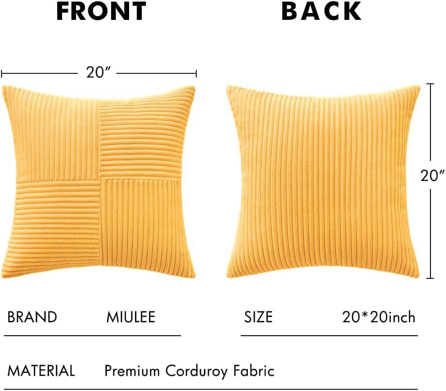 MIULEE Yellow Decorative Throw Pillow Covers - Image 6