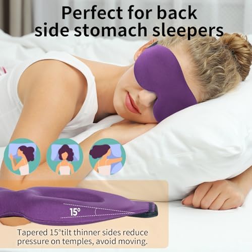 NEWVANGA Sleep Mask for Back and Side Sleeper, Travel Eye Cover - Image 2