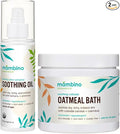 Mambino Organics Calming Skin Set, Oatmeal Bath Soak Powder & Soothing Body Oil by MambinoOrganics