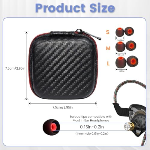 in Ear Monitor Case, Portable Earbud Hard Case, Waterproof Earphone Storage Box - Image 4