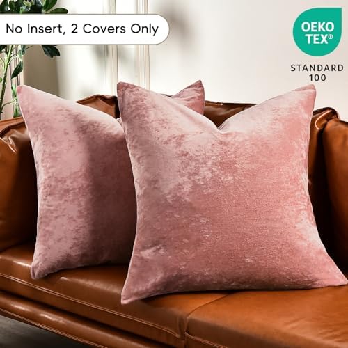 PHF Truly Velvet Euro Sham, No Insert, 2 Pack Color Gradient Euro Throw Pillow - Image 3