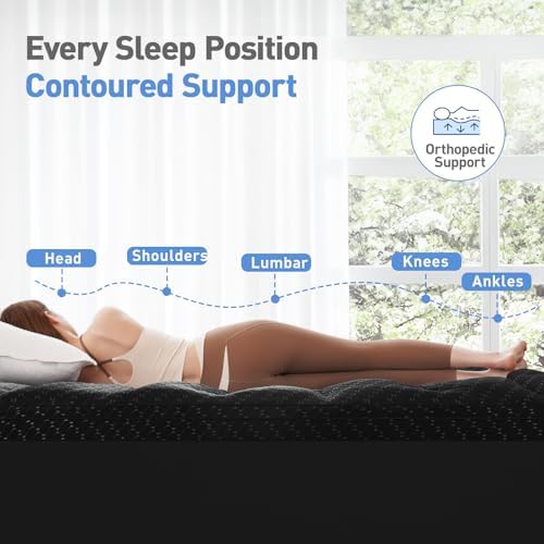 Dual Layer 3 Inch Memory Foam Mattress Topper Twin Size, 2 Inch Cooling Gel - Image 3