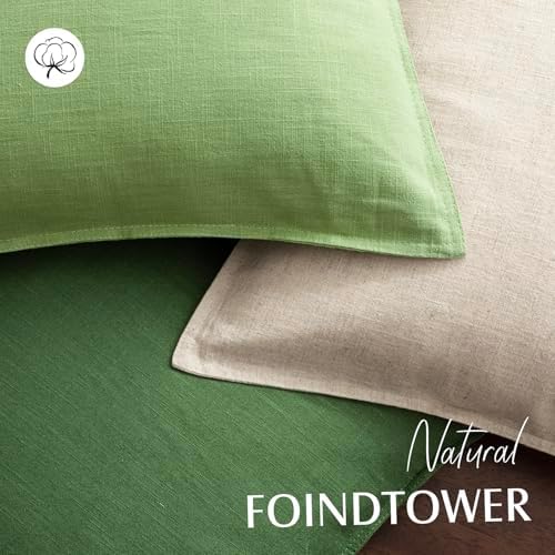 Foindtower Decorative Linen Lumbar Throw Pillow Covers 12x20 Lime Green - Image 4