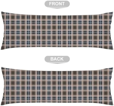 Scottish Tartan Plaid Pillow Cover 20x54 Long Pillow Case Protector - Image 4