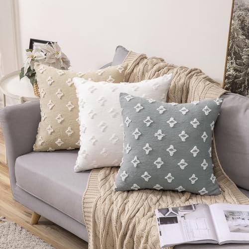 MIULEE Set of 2 Decorative Throw Pillow Covers Rhombic Jacquard Pillowcase - Image 4