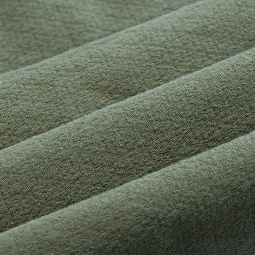 Pillow Shams Set of 2 Pure Cotton Champray Ruffled Edge, Thick and Solid Washed - Image 3
