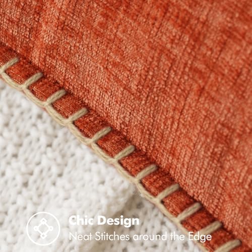 MIULEE Fall Decorative Lumbar Throw Pillow Covers 12x20 Inch Rust 2 Pack - Image 4