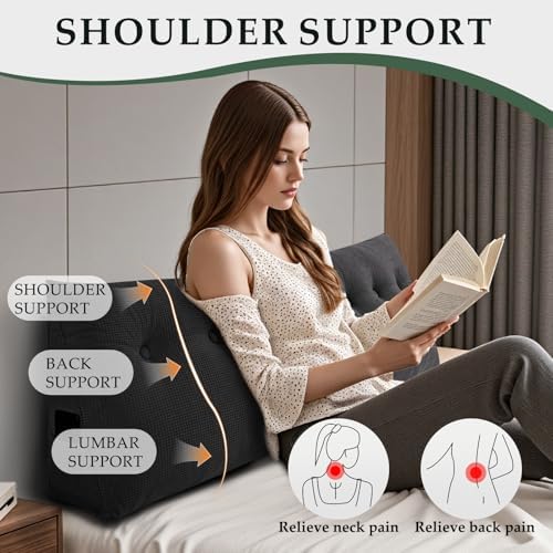 Headboard Pillow King, Wall Backrest Wedge Pillow Headboard - Image 3