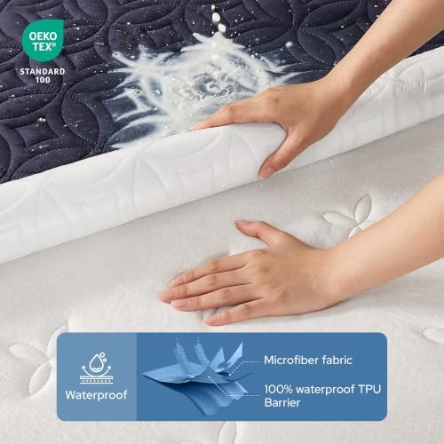 BEDLORE Waterproof Mattress Protector, Full Size Mattress Pad - Image 3