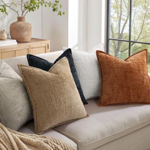 decorUhome Chenille Throw Pillow Covers 18x18 Set of 2 - Image 6