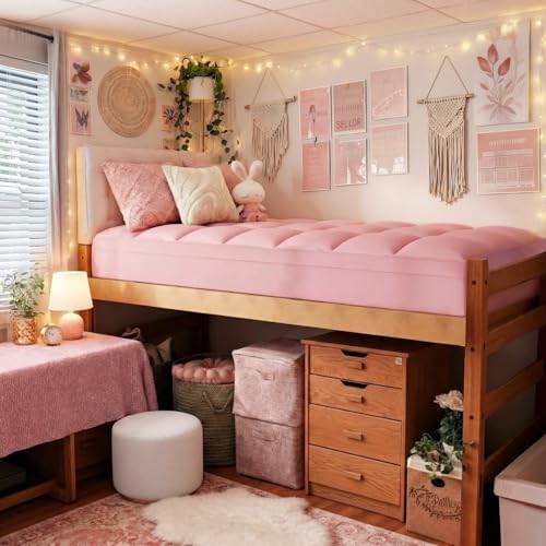 ELEMUSE Pink Twin XL Mattress Topper - Image 2
