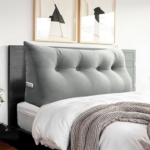 Headboard Pillow Full for Dorm Bedrest Reading Pillow in Bed by Bncktrd