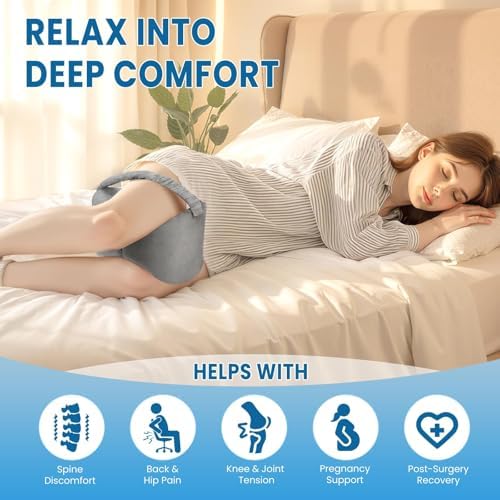 Memory Foam Knee Leg Pillow for Side Sleepers - Image 6