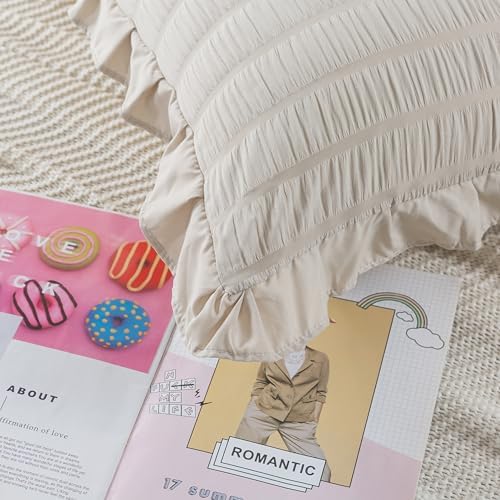 H Household Seersucker Body Pillowcases, 20x54 inches Long Pillowcase Ruffled - Image 4