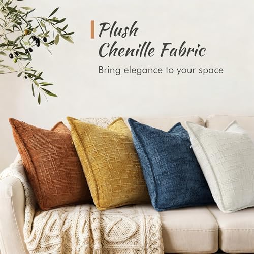 decorUhome Chenille Decorative Throw Pillow Covers 12x20 Set of 2 - Image 4