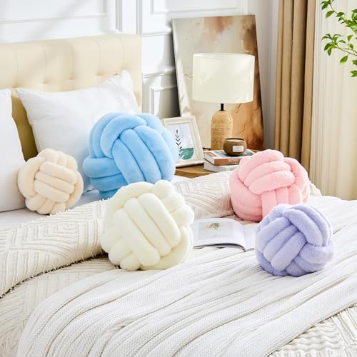 Uvvyui Knot Pillow Ball Home Decorative Pillows Round Throw Pillow - Image 5