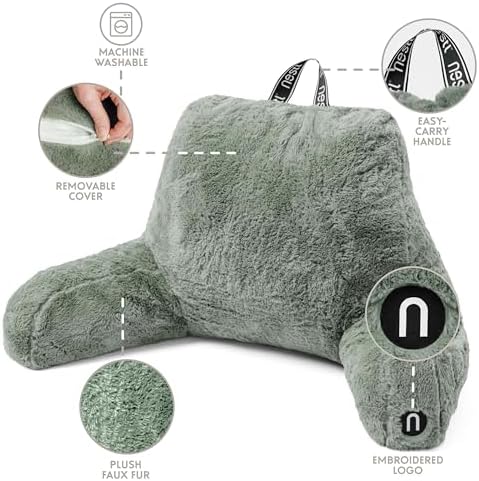 Nestl Fur Reading Pillow, Stylish Back Pillow - Image 4