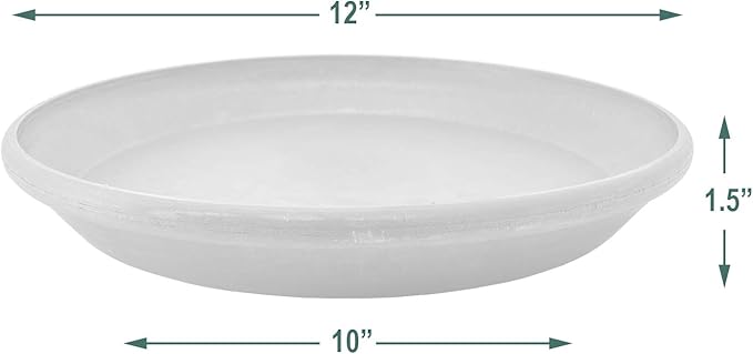 PSW Pot Collection AP30TC 12-inch Plastic/Stone/Wood Composite Plant Saucer - Image 4