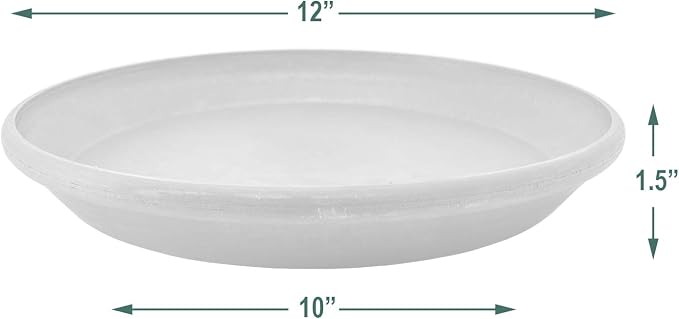 PSW Pot Collection AP30DC 12-inch Plastic/Stone/Wood Composite Plant Saucer - Image 4