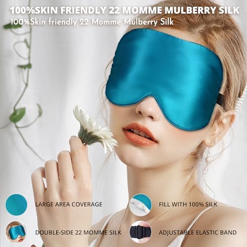 Sleep Mask, 100% 22 Momme Mulberry Silk Eye Mask - Image 2