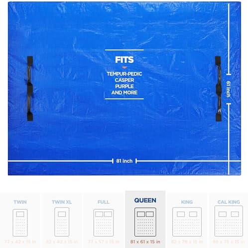 Mattress Bags For Moving With 8 Handles – Queen Mattress Moving Bag – - Image 3