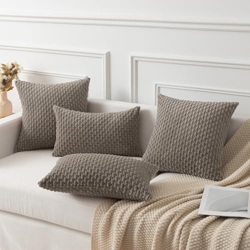 Kevin Textile Soft Corduroy 14"x24" Lumbar Pillow Cover 1 Pack, Light Brown - Image 5
