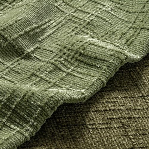 MIULEE Chenille Textured Throw Pillow Covers Sage Green 20x20 Set of 2 - Image 2