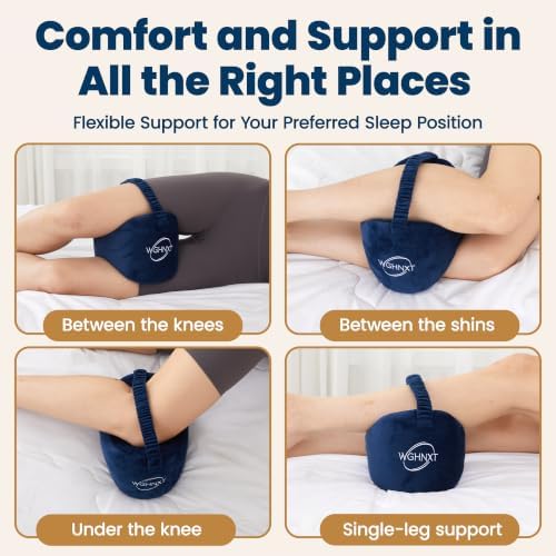 Knee Pillow for Side Sleepers, Memory Foam Leg Pillow - Image 3